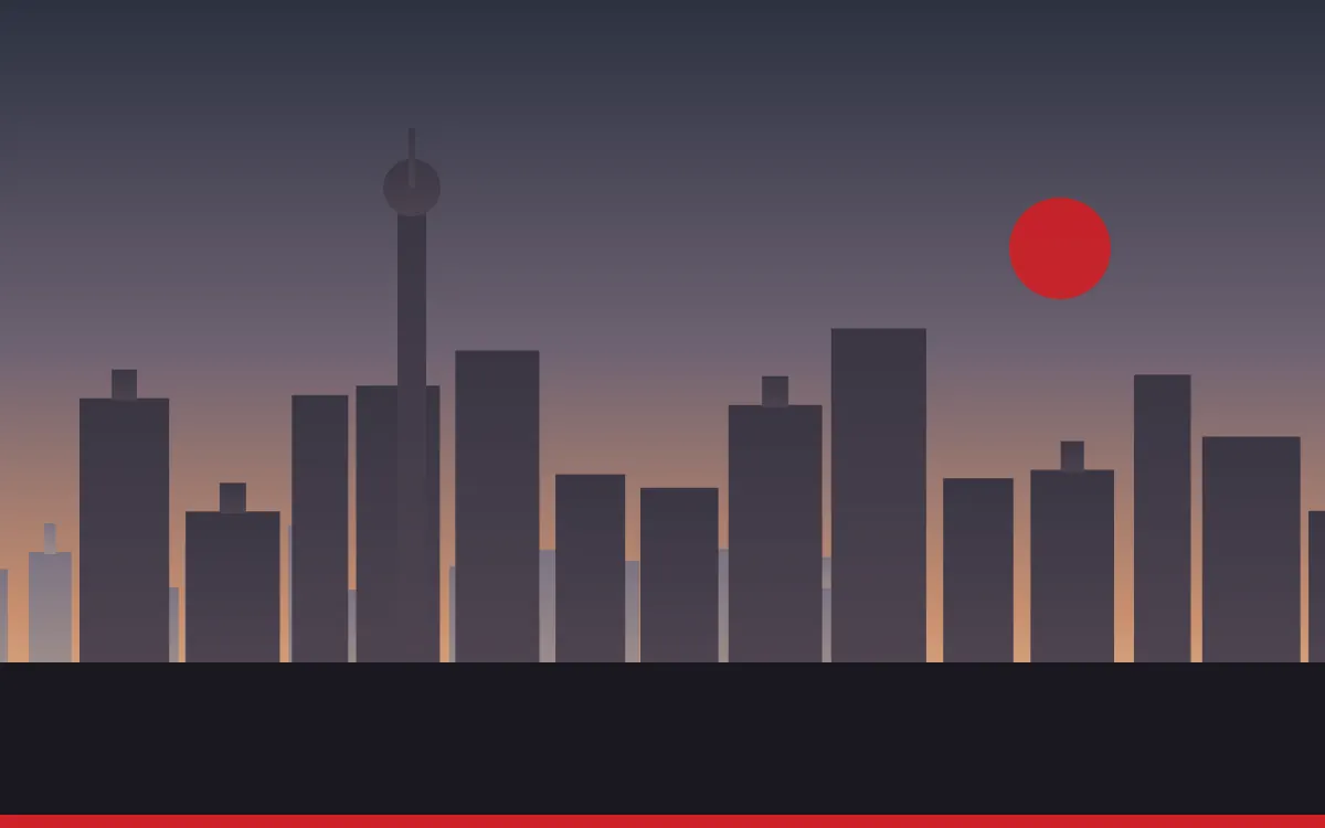 Illustration of the Dallas skyline at dusk