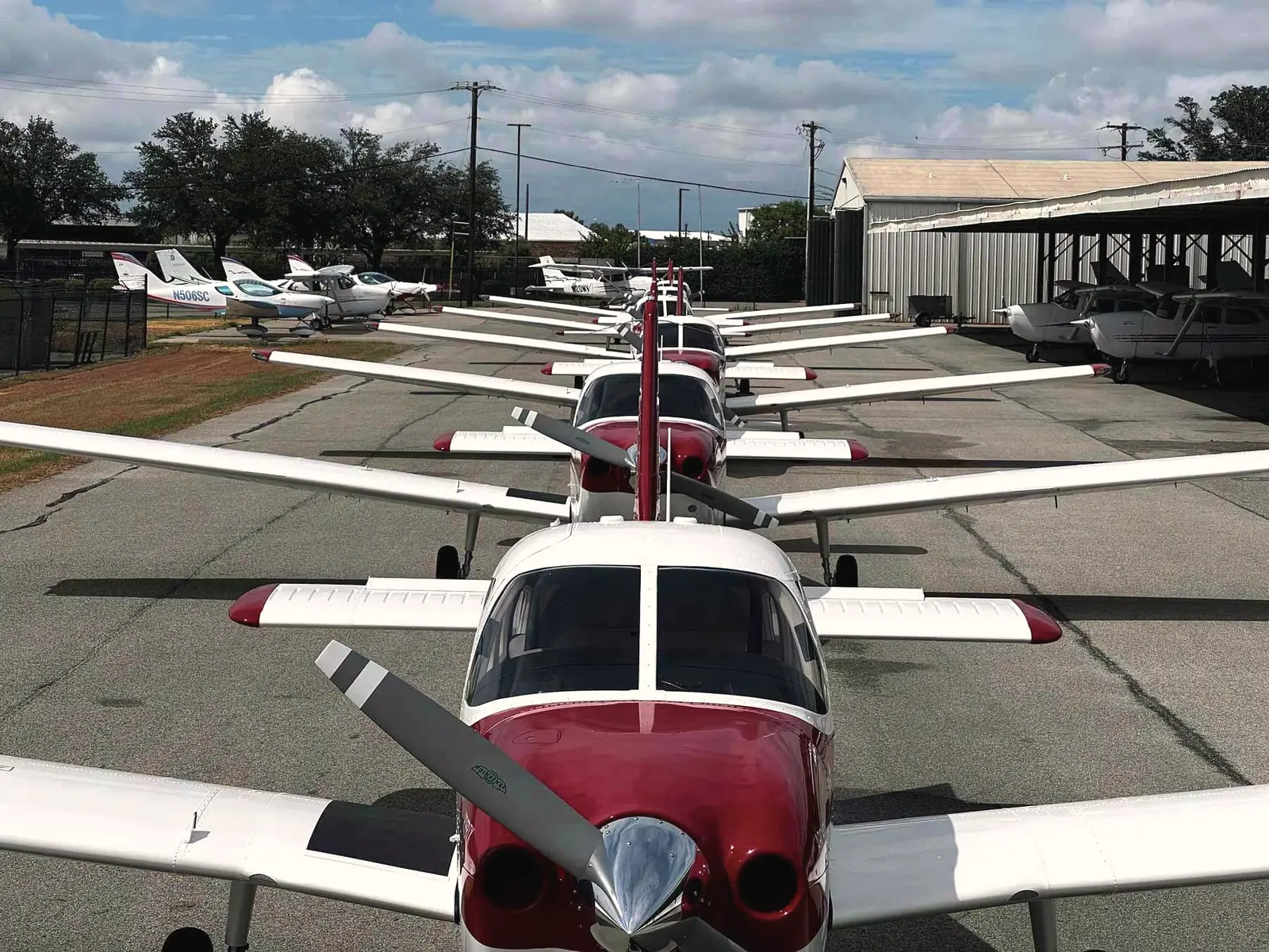 Piper Archer TX aircraft on the ramp