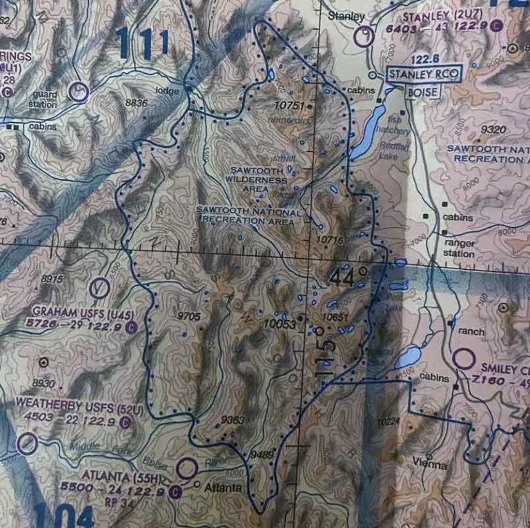 Airspace chart wilderness area