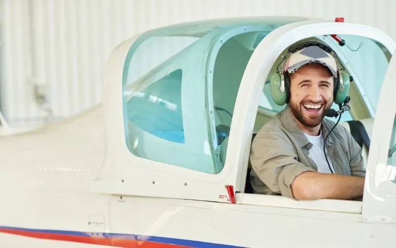 Pilot managing his stress