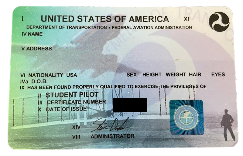Student Pilot Certificate