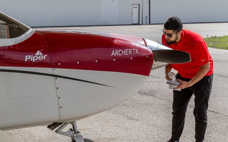 Private pilot in training