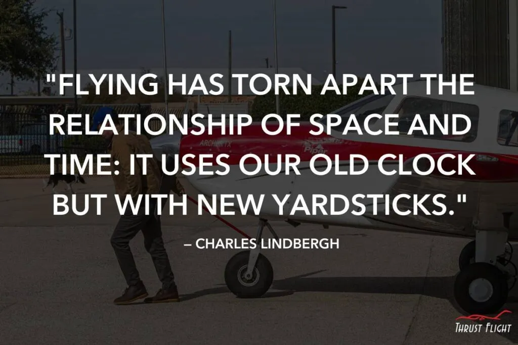 Aviation quote from charles lindbergh
