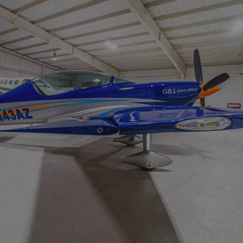 GB1-Gamebird-Horizontal GB1 GameBird aerobatic airplane in the hangar