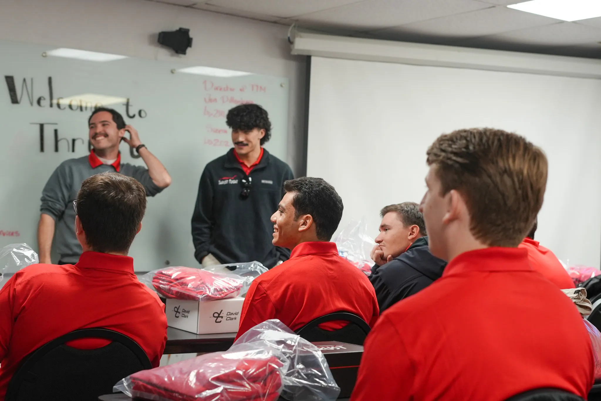 New Zero Time to Airline students at orientation on their first day